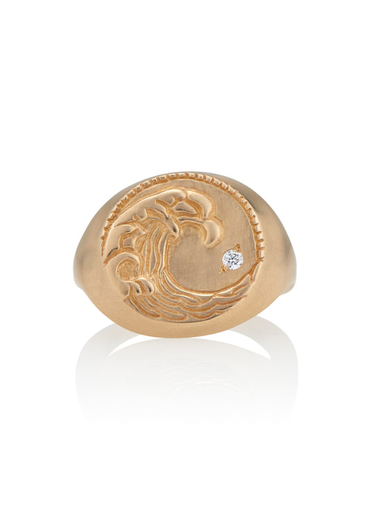 The eleventh sign of the Zodiac, air sign Aquarius is a deep thinker who wants to change the world. A hand-carved wave graces this pendant for a necklace that captures the power of the celestial sky.