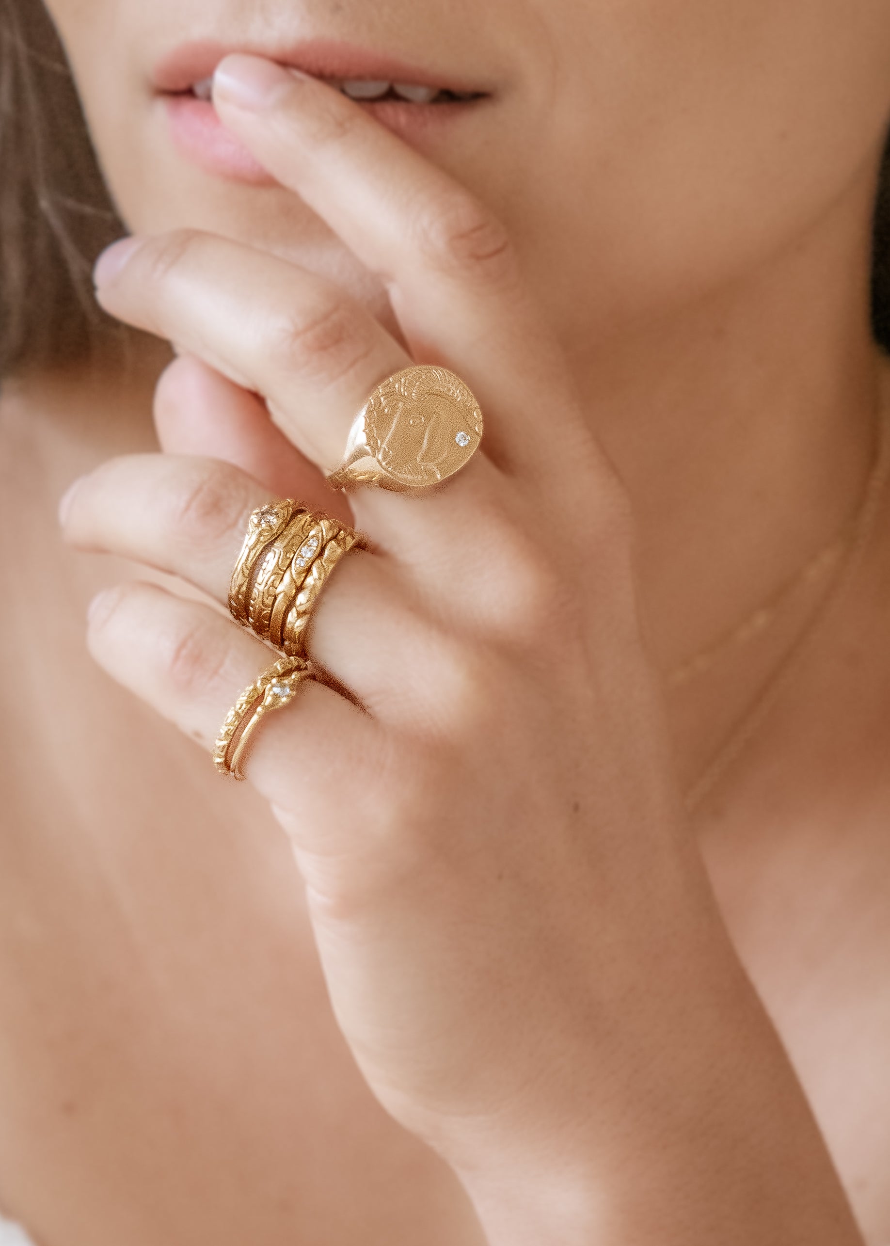 The tenth sign of the Zodiac, Earth sign Capricorn is fiercely independent and responsible, grounded in reality that they can mold to their will. A hand-carved, moody bearded goat is accented with a precious diamond for a ring that captures the power of the celestial sky.