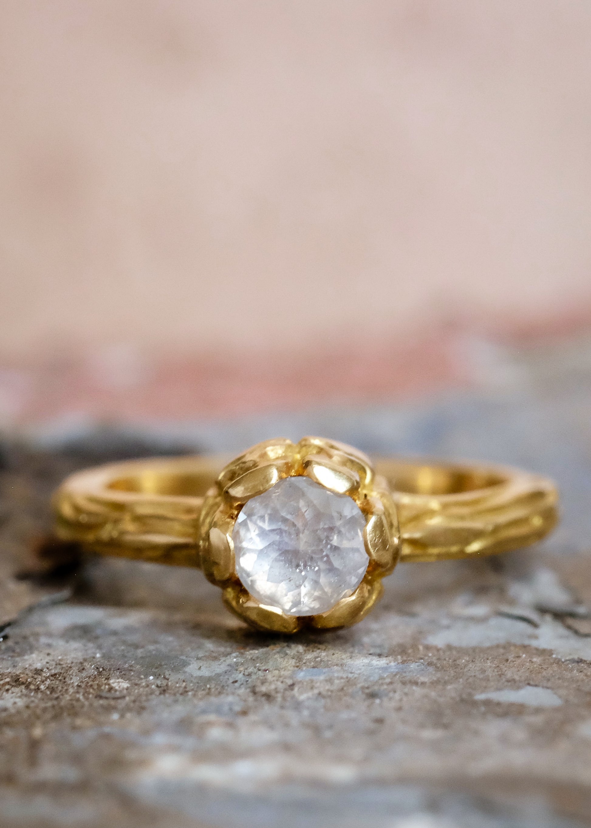 Inspired by windswept castles that emerge from the mist, the Turret ring rises high on the finger to reveal an exquisite rose cut diamond—a ring worthy of fairytales, created for the magic of real life.