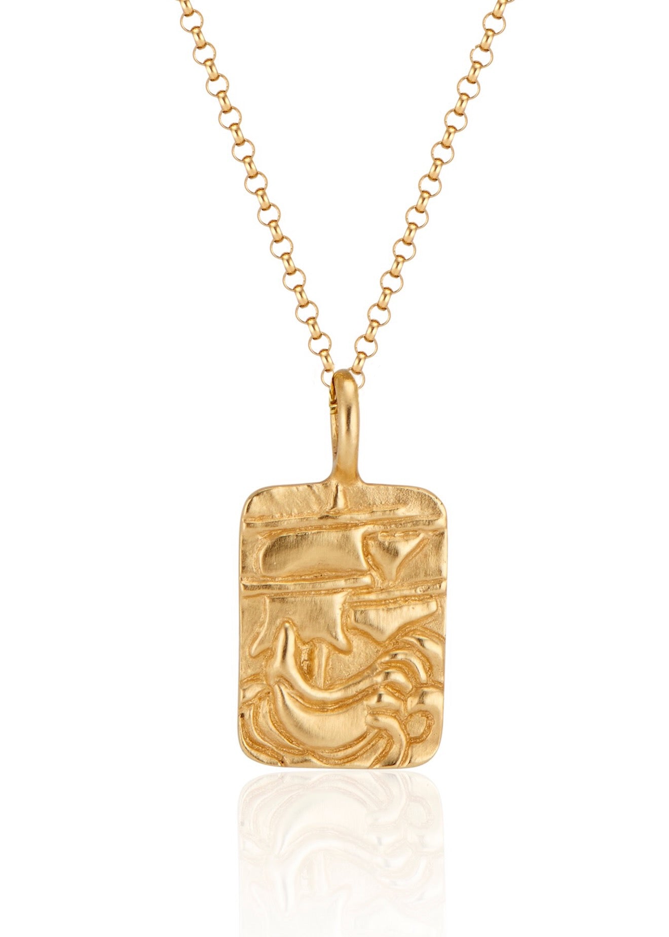Arising from the swells of a stormy sea, the hand-carved ship of the Phantom necklace graces this substantial rectangular pendant— a timeless piece that echoes the mythic adventures of days past. 