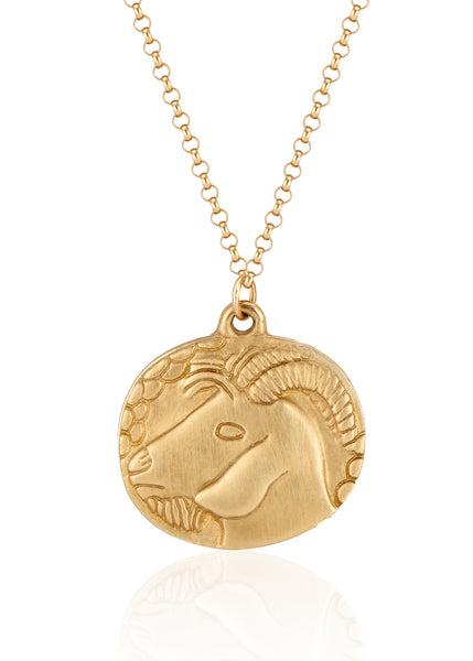 Capricorn Zodiac Watch Charm in 14k gold with diamonds